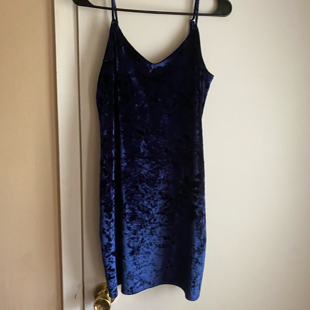 Blue Hollister velvet dress
